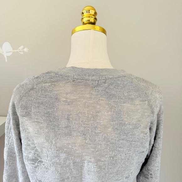 Iro Burnout Sweatshirt in Heather Grey, Sz S - Picture 6 of 8